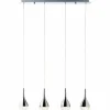 Luminaires Brilliant Suspension Brilliant FRIZZANTE LED Chrome, 4 lumières* Lampes En Verre