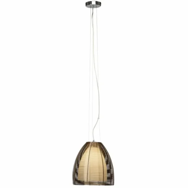 Luminaires Brilliant Suspension Brilliant Relax Bronze, Chrome, 1 lumière* Lampes En Verre