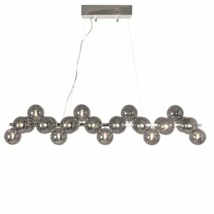 By Rydéns Suspension By Rydens Splendor Chrome, Gris, 25 lumières* Lampes En Verre