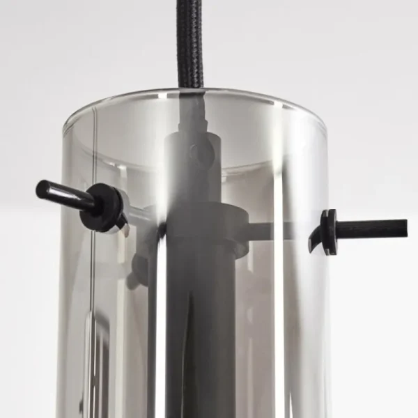 hofstein Suspension Caimitte Clair, Fumé, 3 lumières* Lampes Modernes