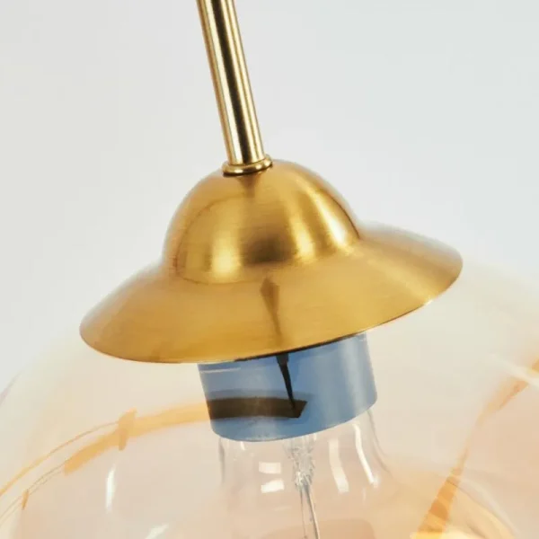 hofstein Suspension Calapa Laiton, 4 lumières* Lampes En Verre