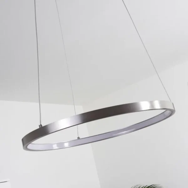 hofstein Suspension Calcium LED Nickel mat, 1 lumière* Lampes Modernes