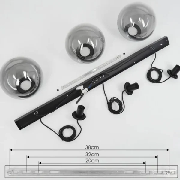 hofstein Suspension Cercado Noir, 3 lumières* Lampes Modernes