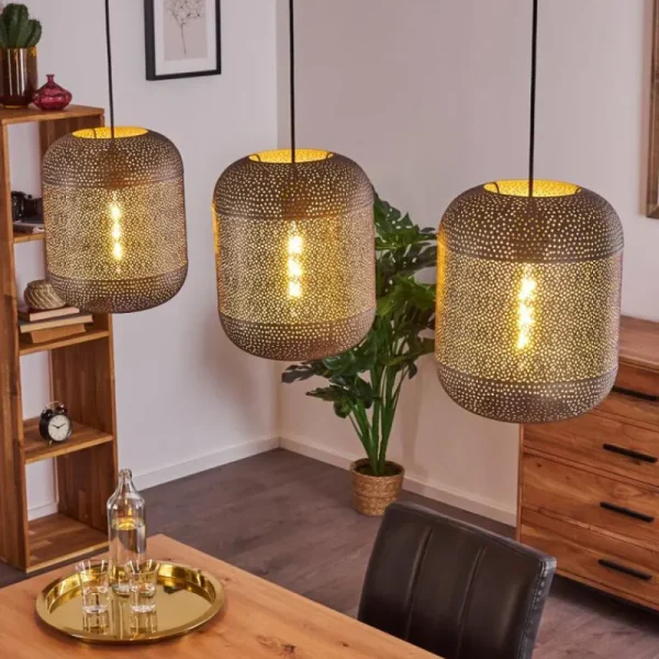 hofstein Suspension Chidu Gris, 3 lumières* Lampes Modernes