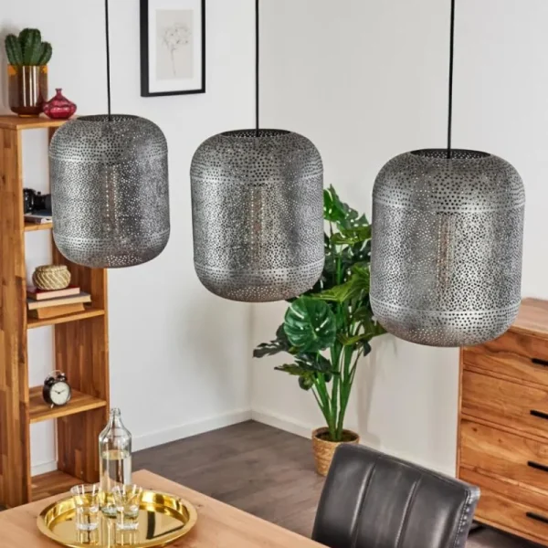 hofstein Suspension Chidu Gris, 3 lumières* Lampes Modernes