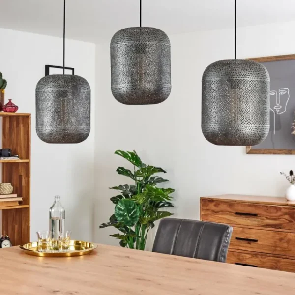 hofstein Suspension Chidu Gris, 3 lumières* Lampes Modernes