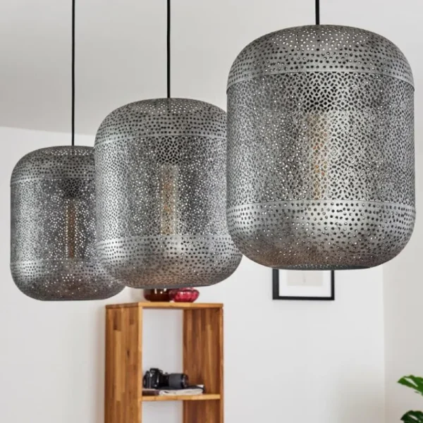 hofstein Suspension Chidu Gris, 3 lumières* Lampes Modernes