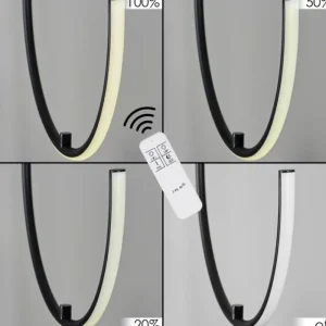 hofstein Suspension Chlak LED Noir, 2 lumières, Télécommandes* Lampes Modernes