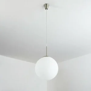 hofstein Suspension Cochuna Nickel mat, 1 lumière* Lampes En Verre