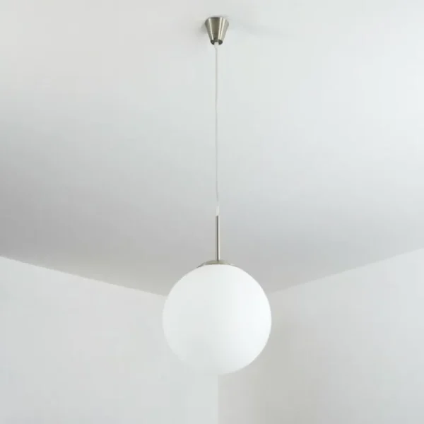 hofstein Suspension Cochuna Nickel mat, 1 lumière* Lampes En Verre