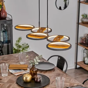 hofstein Suspension Cornol LED Écru, Noir, 1 lumière* Lampes Modernes