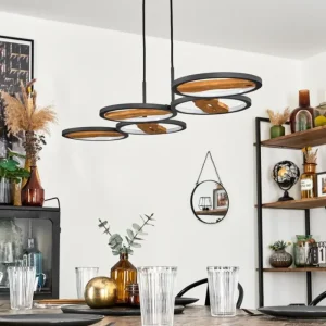 hofstein Suspension Cornol LED Écru, Noir, 1 lumière* Lampes Modernes