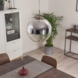 hofstein Suspension Degevos Nickel mat, 1 lumière* Lampes En Verre