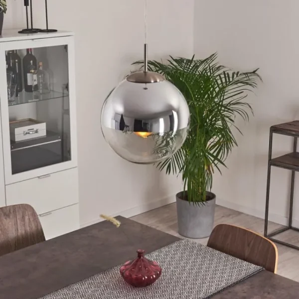 hofstein Suspension Degevos Nickel mat, 1 lumière* Lampes En Verre