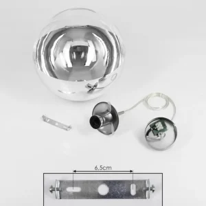 hofstein Suspension Degevos Nickel mat, 1 lumière* Lampes En Verre