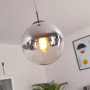 hofstein Suspension Degevos Nickel mat, 1 lumière* Lampes En Verre