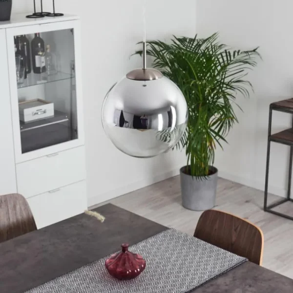 hofstein Suspension Degevos Nickel mat, 1 lumière* Lampes En Verre