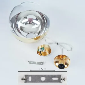 hofstein Suspension Degevos Or, 1 lumière* Lampes En Verre