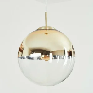 hofstein Suspension Degevos Or, 1 lumière* Lampes En Verre