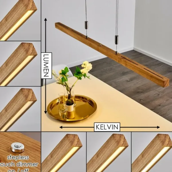 hofstein Suspension Deshka LED Argenté, 1 lumière* Lampes Modernes