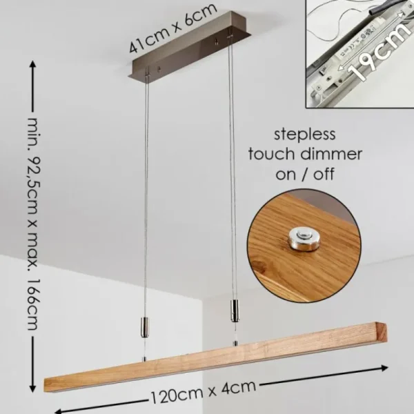hofstein Suspension Deshka LED Argenté, 1 lumière* Lampes Modernes