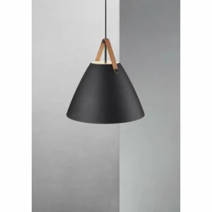 Design For The People by Nordlux Suspension STRAP48 Noir, 1 lumière* Lampes En Verre