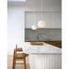 Design For The People by Nordlux Suspension NAVONE Laiton, Blanc, 1 lumière* Lampes En Verre