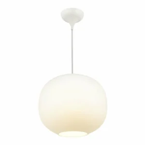 Design For The People by Nordlux Suspension NAVONE Laiton, Blanc, 1 lumière* Lampes En Verre