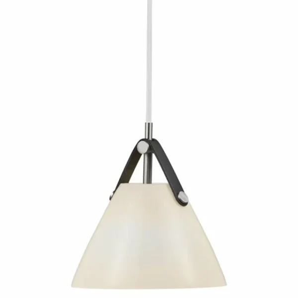 Design For The People by Nordlux Suspension STRAP Nickel mat, 1 lumière* Lampes En Verre