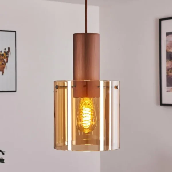 hofstein Suspension Dodoma Cuivre, 1 lumière* Lampes En Verre