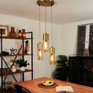 hofstein Suspension Dulcita Laiton, 3 lumières* Lampes En Verre