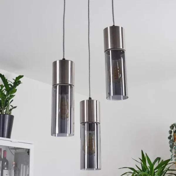 hofstein Suspension Dulcita Nickel mat, 3 lumières* Lampes Modernes