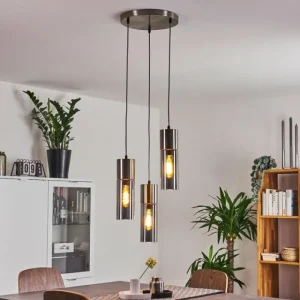 hofstein Suspension Dulcita Nickel mat, 3 lumières* Lampes Modernes