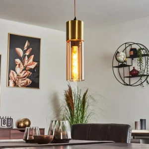 hofstein Suspension Dulcita Or, 1 lumière* Lampes En Verre