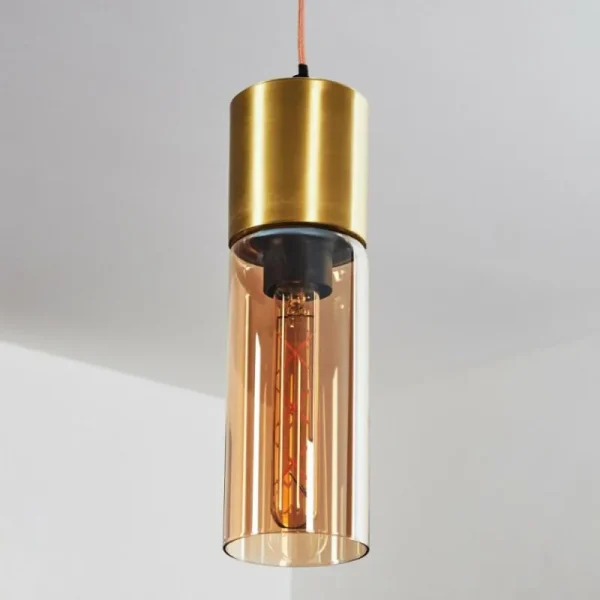 hofstein Suspension Dulcita Or, 1 lumière* Lampes En Verre