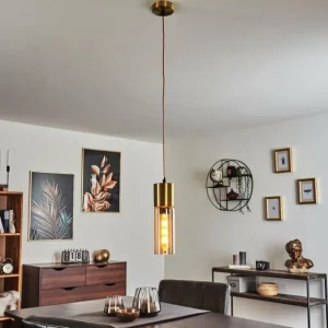 hofstein Suspension Dulcita Or, 1 lumière* Lampes En Verre