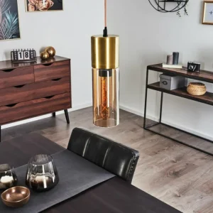 hofstein Suspension Dulcita Or, 1 lumière* Lampes En Verre
