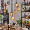 hofstein Suspension Echallens Argenté, 5 lumières* Lampes En Verre