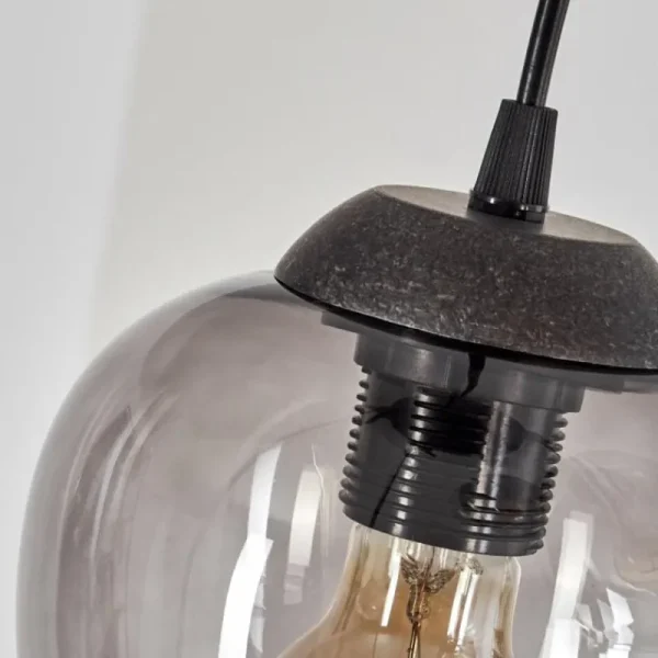 hofstein Suspension Echallens Noir, 5 lumières* Lampes Modernes