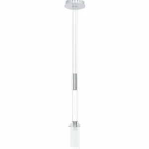 Luminaires Eglo Suspension Eglo AGGIUS LED Chrome* Lampes En Verre