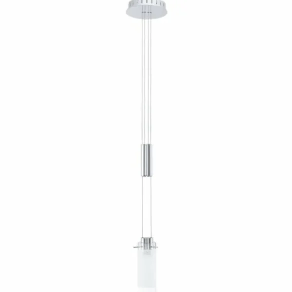 Luminaires Eglo Suspension Eglo AGGIUS LED Chrome* Lampes En Verre