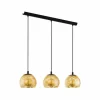 Luminaires Eglo Suspension EGLO ALBARACCIN Noir, 3 lumières* Lampes En Verre