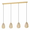 Luminaires Eglo Suspension EGLO ALOBRASE Laiton, 4 lumières* Lampes En Verre