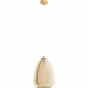 Luminaires Eglo Suspension EGLO ALOBRASE Laiton, 1 lumière* Lampes En Verre