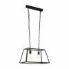 Luminaires Eglo Suspension Eglo AMESBURY Noir, 2 lumières* Lampes En Verre