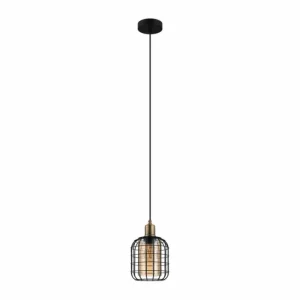 Luminaires Eglo Suspension Eglo CHISLE Bruni, Noir, 1 lumière* Lampes En Verre