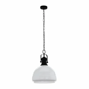 Luminaires Eglo Suspension Eglo COMBWICH 1 Noir, 1 lumière* Lampes En Verre