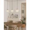 Luminaires Eglo Suspension Eglo COMINIO Taupe, 3 lumières* Lampes En Verre