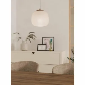 Luminaires Eglo Suspension Eglo COMINIO Taupe, 1 lumière* Lampes En Verre