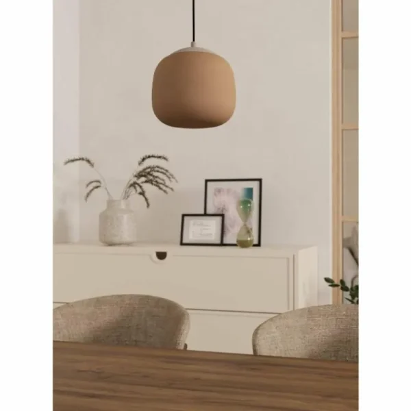 Luminaires Eglo Suspension Eglo COMINIO Taupe, 1 lumière* Lampes En Verre